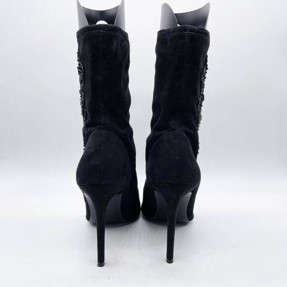 Nina Women's Dorella Pointed Toe Stiletto Heel Ankle Beaded Dress Boots 9.5M - Picture 4 of 11